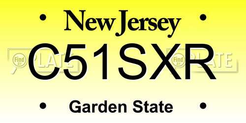C51SXR New Jersey License Plate