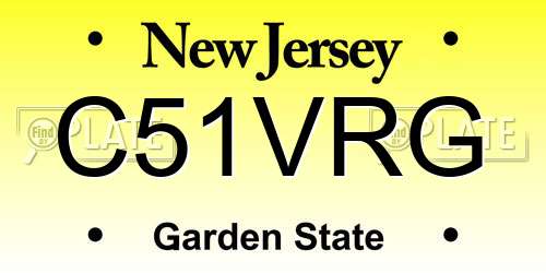 C51VRG New Jersey License Plate