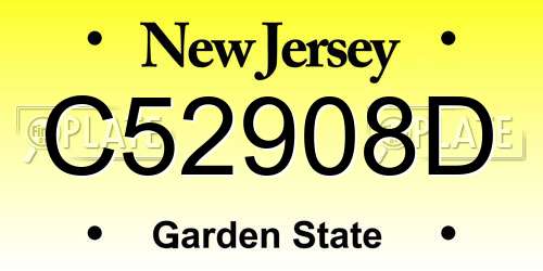 C52908D New Jersey License Plate