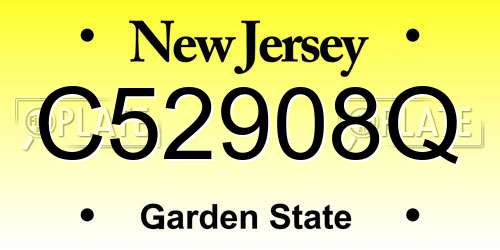 C52908Q New Jersey License Plate