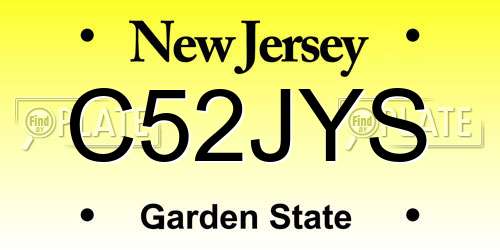 C52JYS New Jersey License Plate