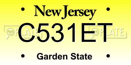 C531ET New Jersey License Plate