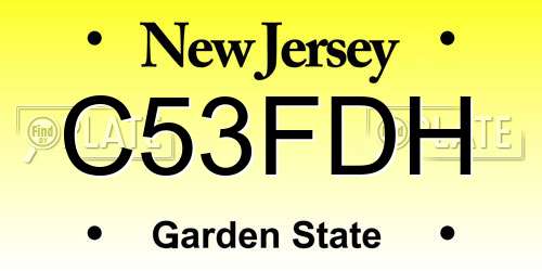 C53FDH New Jersey License Plate