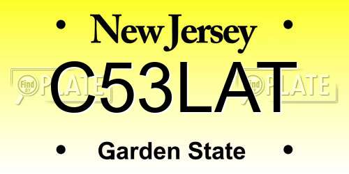 C53LAT New Jersey License Plate