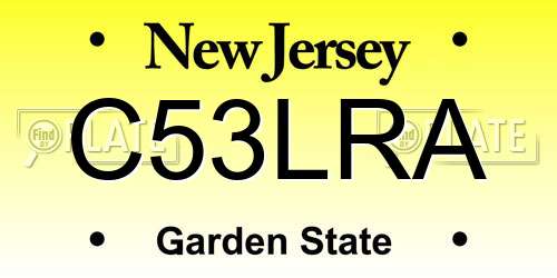 C53LRA New Jersey License Plate