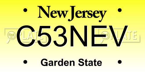 C53NEV New Jersey License Plate