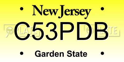 C53PDB New Jersey License Plate