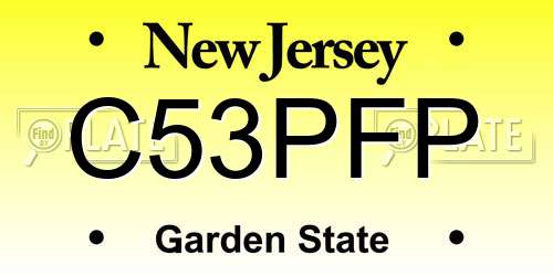 C53PFP New Jersey License Plate