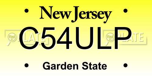 C54ULP New Jersey License Plate