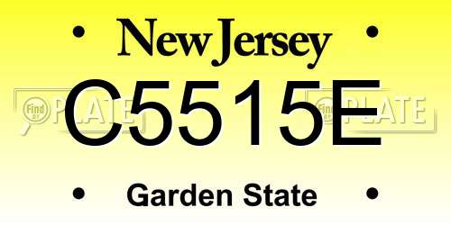 C5515E New Jersey License Plate