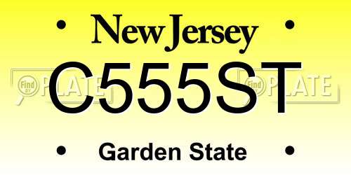 C555ST New Jersey License Plate