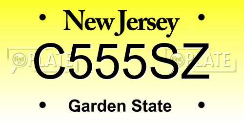 C555SZ New Jersey License Plate