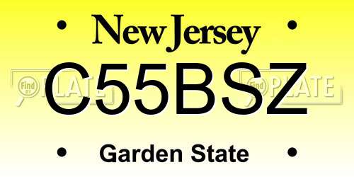C55BSZ New Jersey License Plate