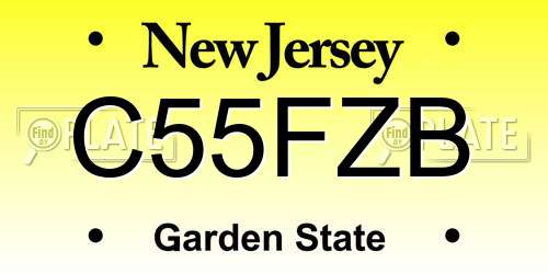C55FZB New Jersey License Plate