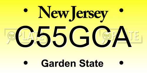 C55GCA New Jersey License Plate