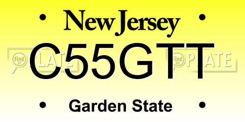 C55GTT New Jersey License Plate