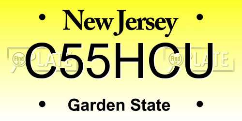C55HCU New Jersey License Plate