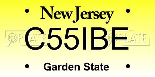 C55IBE New Jersey License Plate