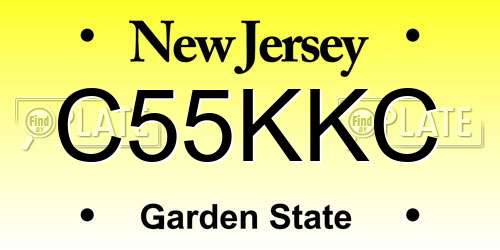C55KKC New Jersey License Plate