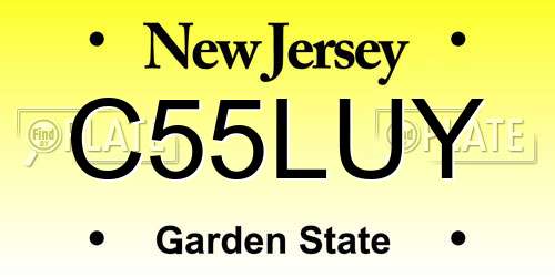 C55LUY New Jersey License Plate