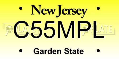 C55MPL New Jersey License Plate