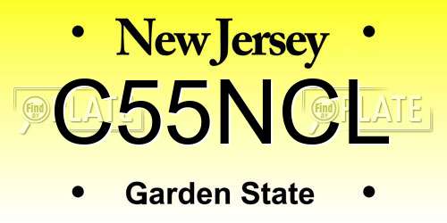 C55NCL New Jersey License Plate
