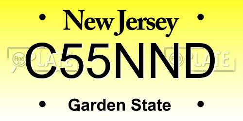 C55NND New Jersey License Plate