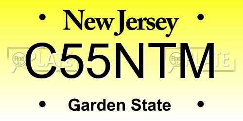 C55NTM New Jersey License Plate