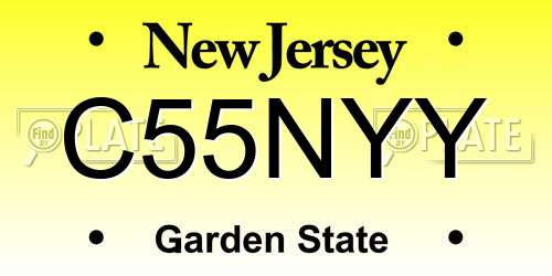 C55NYY New Jersey License Plate