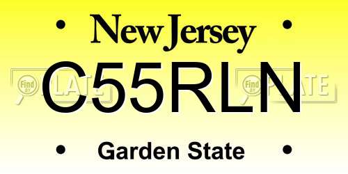 C55RLN New Jersey License Plate
