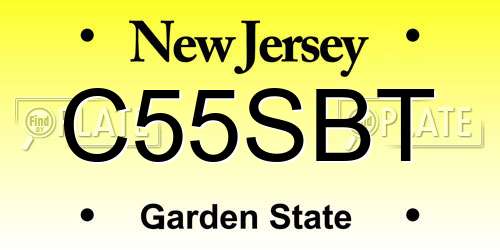 C55SBT New Jersey License Plate