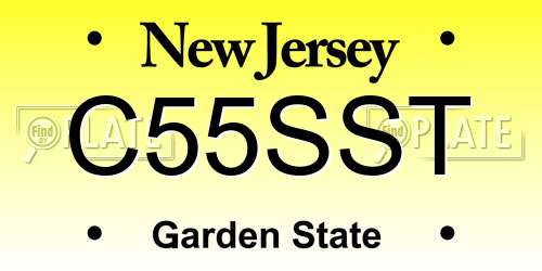 C55SST New Jersey License Plate