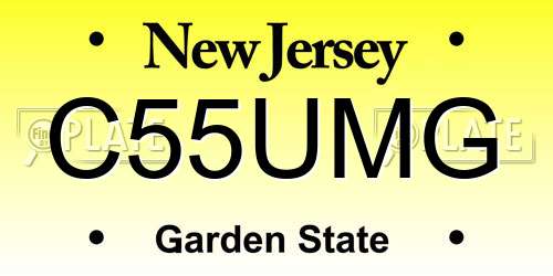 C55UMG New Jersey License Plate
