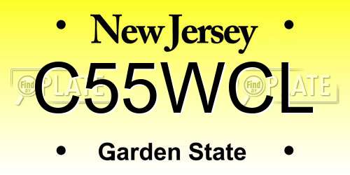 C55WCL New Jersey License Plate