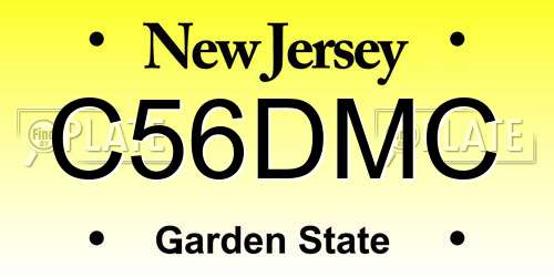 C56DMC New Jersey License Plate