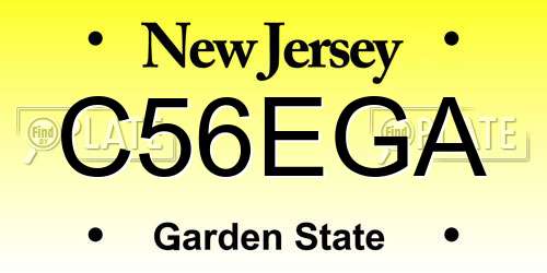 C56EGA New Jersey License Plate