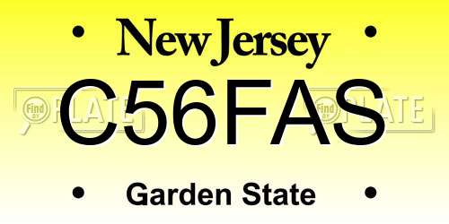 C56FAS New Jersey License Plate