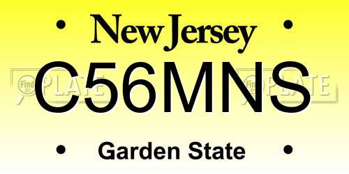 C56MNS New Jersey License Plate