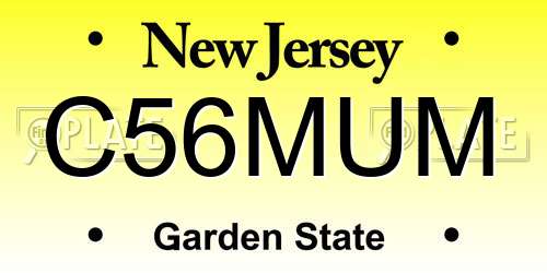 C56MUM New Jersey License Plate
