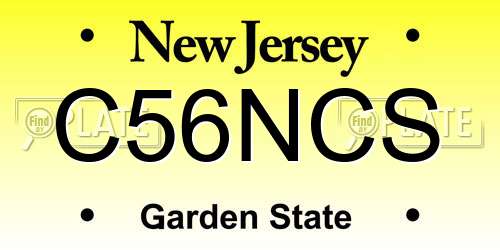 C56NCS New Jersey License Plate