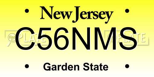 C56NMS New Jersey License Plate