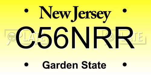 C56NRR New Jersey License Plate