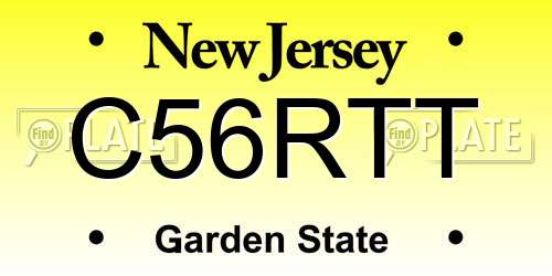 C56RTT New Jersey License Plate
