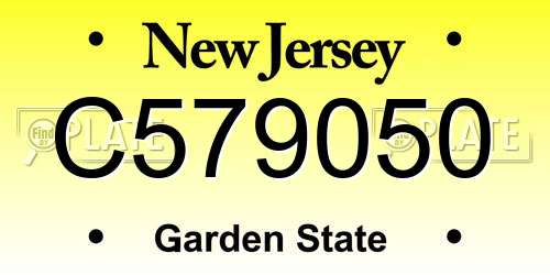 C579050 New Jersey License Plate