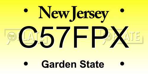 C57FPX New Jersey License Plate