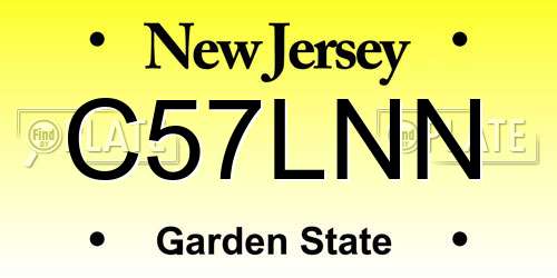 C57LNN New Jersey License Plate