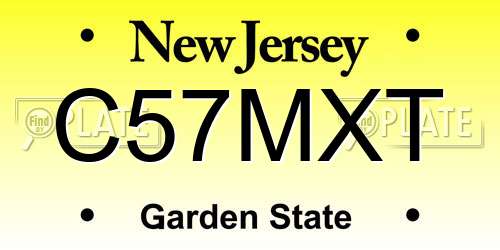 C57MXT New Jersey License Plate