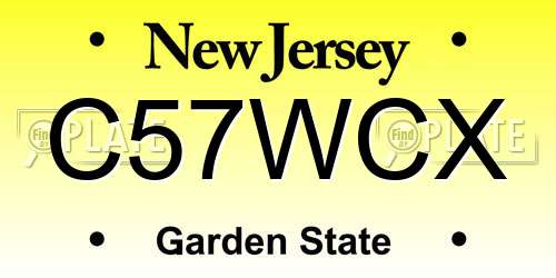 C57WCX New Jersey License Plate