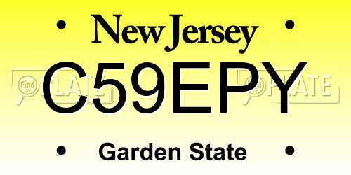 C59EPY New Jersey License Plate