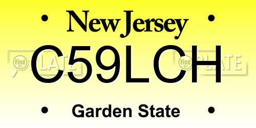 C59LCH New Jersey License Plate